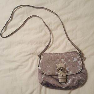 Gray Coach crossbody